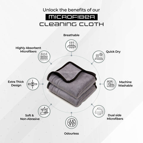 Robustt Microfiber Car Cleaning Cloth - Soft 500 GSM Extra Large