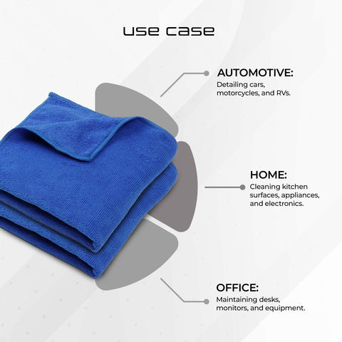 Robustt Microfiber Cloth 40x40 cms - 350 GSM Thick Lint