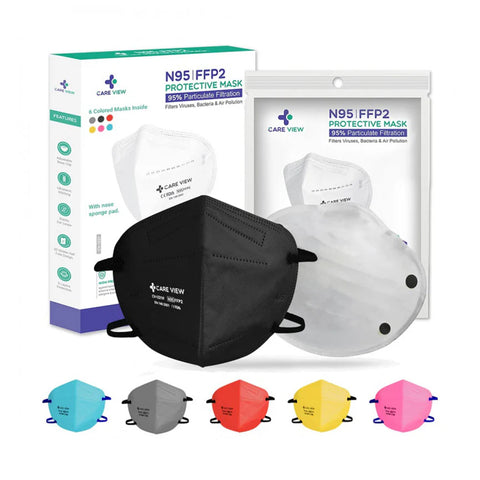 Careview N95 Mask Head Loop Style (PACK OF 6 ,MULTICOLOR) With 6 Layered Filtration
