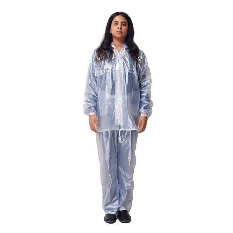 Robustt Unisex Waterproof Rain Suit Transparent