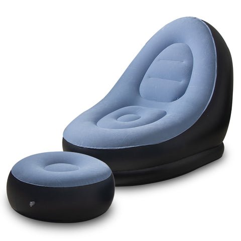 Inflatable Recliner Sofa for Ultimate Relaxation - Blue