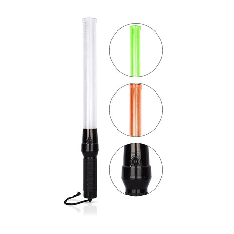 Robustt Baton Light Stick 21 Inch (Non -Rechargeable) Red and Green Blink for Traffic Control, Street Protection Wand Baton