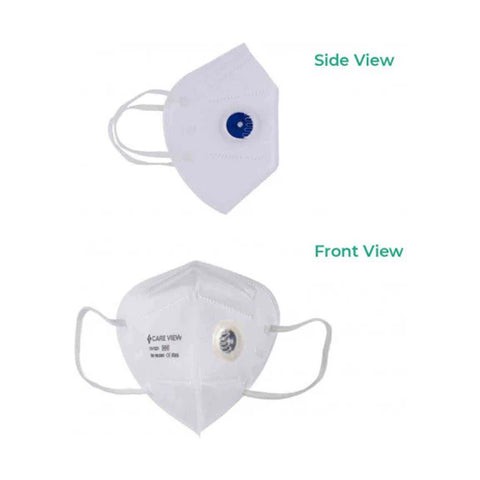 CAREVIEW EARLOOP N95 MASK WITH VALVE, 6 Layered Filtration