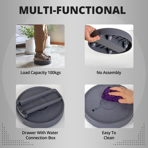 Robustt Planter with Wheels | High Quality Material | Easy To Use | Leakproof | Buit-in Sink | 360 Rotating Wheels | Planter Plates for Indoor and Outdoor Use |