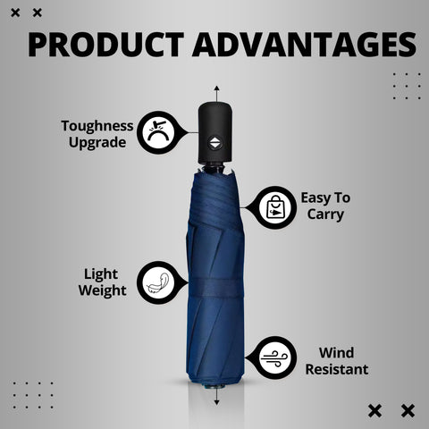 Robustt Umbrella | High Quality | Heavy Duty Umbrella | Wind Resistant | Waterproof | Travel- Friendly | Lightweight & Portable |