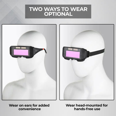 Robustt Auto Darkening Welding Goggles | PC & ABS Material | Adjustable Wearing Design | Solar Welding Goggles | UV Resistant | Multi Purpose