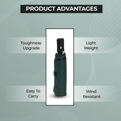 Robustt Wind Resistant Waterproof Umbrella (Dark Green)