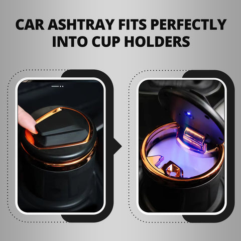 Robustt Car Ash Tray | ABS Material | LED Light Design |  Scratch Free & Fire Resistant | Easy To Clean | Perfect Car Ashtrays for Travel, RV, Outdoor, Home