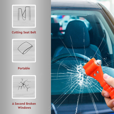 Robustt Car Window Breaker | Window Breaker Seat Belt Cutter | Emergency Escape Tool | Ergonomic Design | Easy To Use