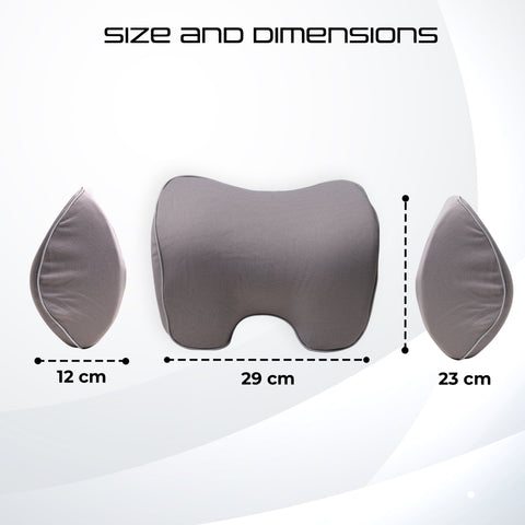 Robustt Small Car Neck Rest Pillow - Grey