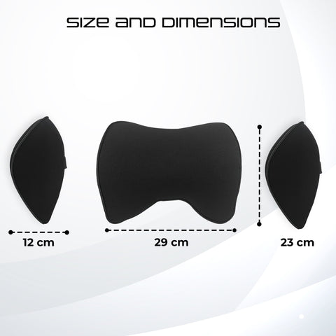 Robustt Small Car Neck Rest Pillow - Black