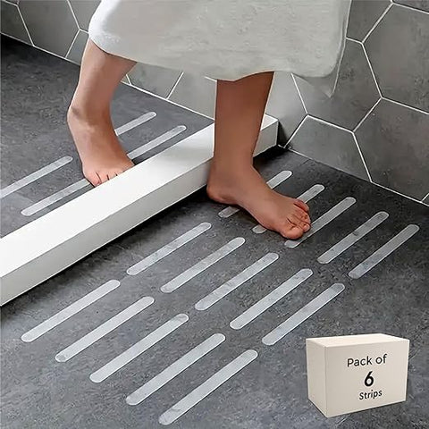 Robustt Anti-Slip Tape Patches for Bathroom – Waterproof Anti-Skid Grip, Soft PEVA material, Peel & Stick Grip Tape, Stair Tape Anti-Slip for Wet Surfaces