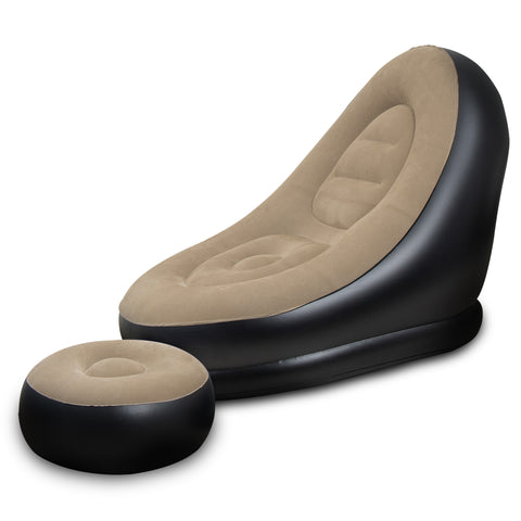 Inflatable Recliner Sofa for Ultimate Relaxation - Brown