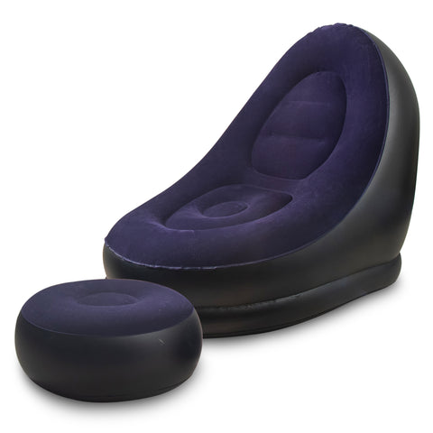 Inflatable Recliner Sofa for Ultimate Relaxation - Dark Blue