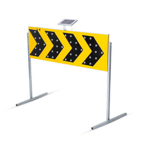 Robustt Road Lane Closed Traffic LED Solar Flashing Arrow Direction Sign Board