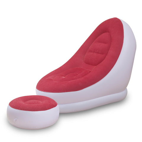 Inflatable Recliner Sofa for Ultimate Relaxation - Red