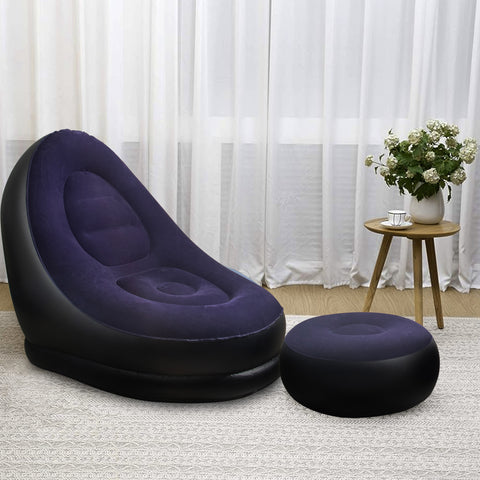 Inflatable Recliner Sofa for Ultimate Relaxation - Dark Blue