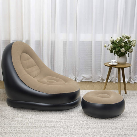 Inflatable Recliner Sofa for Ultimate Relaxation - Brown