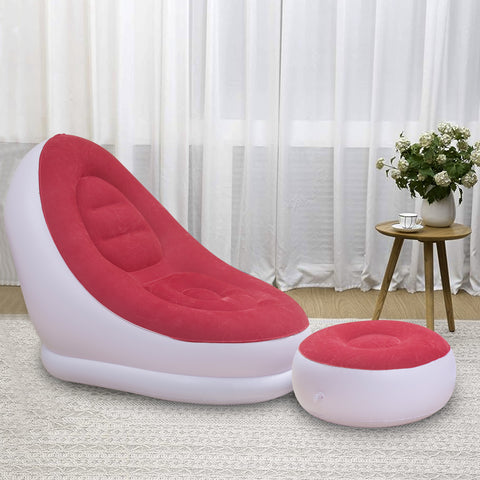 Inflatable Recliner Sofa for Ultimate Relaxation - Red