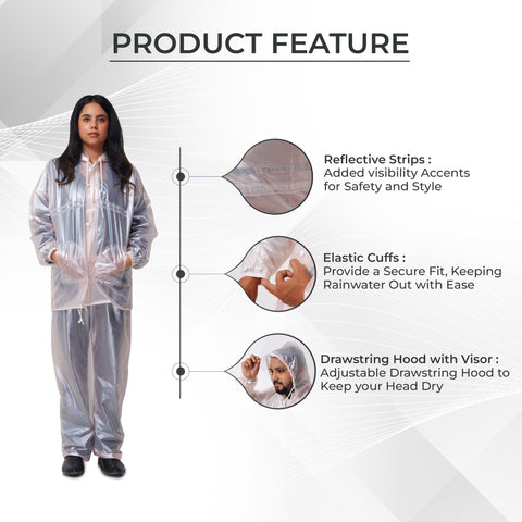 Robustt Unisex Waterproof Rain Suit Peach