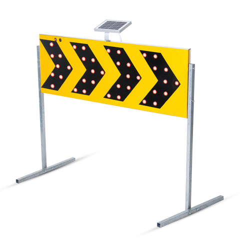 Robustt Road Lane Closed Traffic LED Solar Flashing Arrow Direction Sign Board