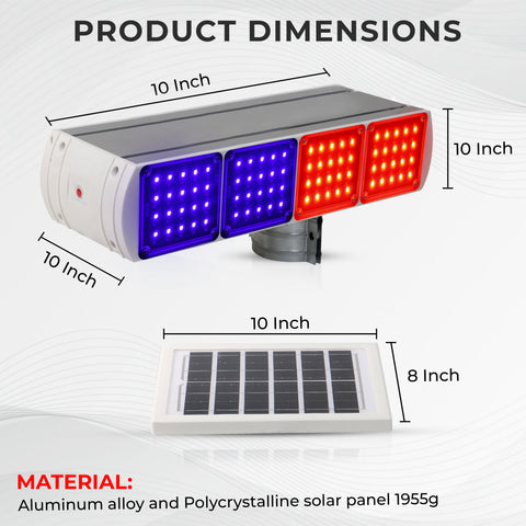 Robustt PVC Road Safety LED Road Blinker Solar Flashing Warning Light