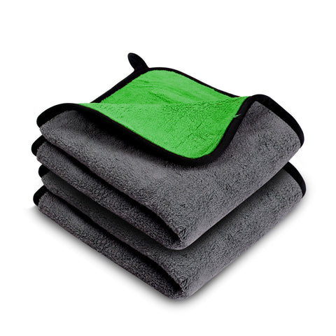 Robustt Multipurpose Microfiber Cleaning Towel Cloth (800 GSM, Green)