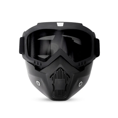 Robustt Reusable Riding Mask & Bike Goggle - Black