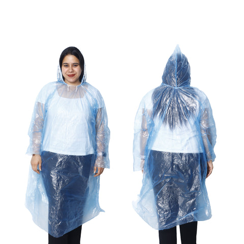Robustt Poncho Raincoats for Men and Women | Emergency Raincoats with Hood |  One Size Fits All | Rain and Water Protection |