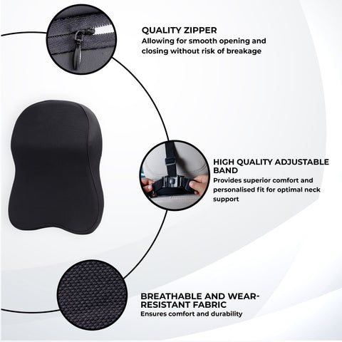 Robustt Car Neck Pillow - Black