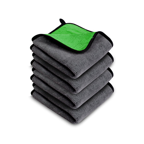 Robustt Multipurpose Microfiber Cleaning Towel Cloth (800 GSM, Green)