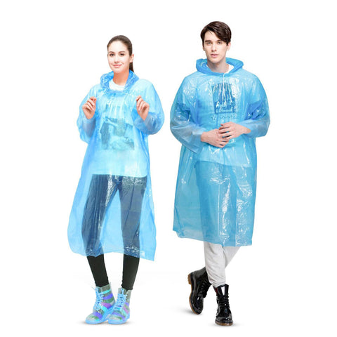 Robustt Poncho Raincoats for Men and Women | Emergency Raincoats with Hood |  One Size Fits All | Rain and Water Protection |