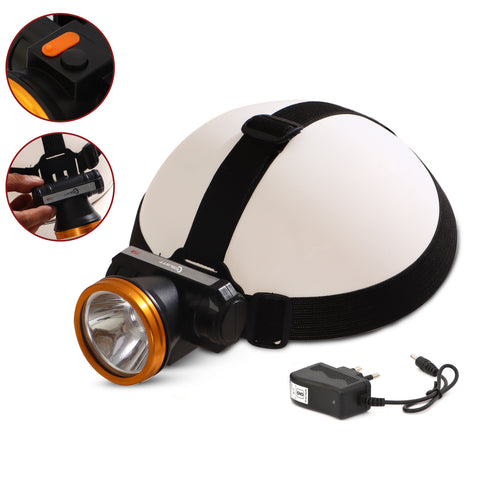 Robustt Rechargeable LED Head Light Torch 75W Waterproof Adjustable Head Lamp for Camping, Trekking, Hiking, Running etc