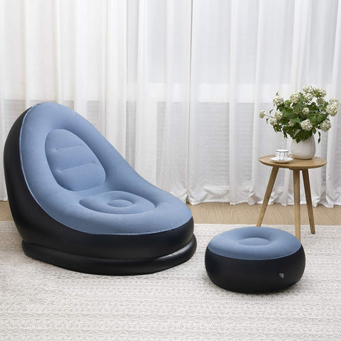 Inflatable Recliner Sofa for Ultimate Relaxation - Blue