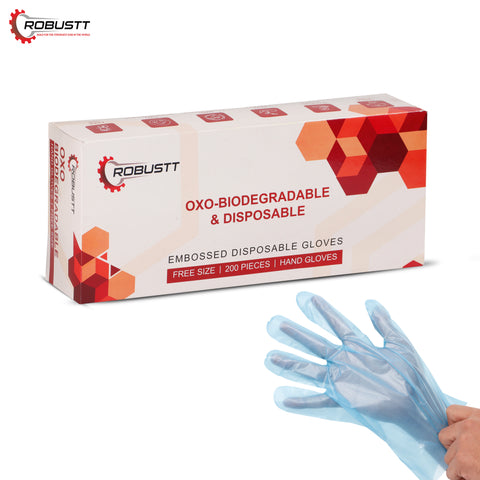 Embossed Disposable Gloves Blue Pack of 200