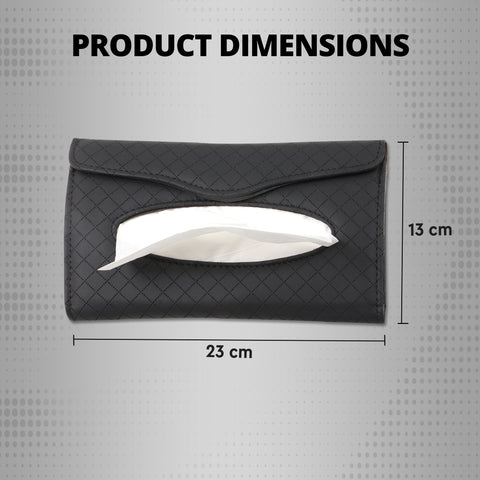 Robustt Car Tissue Box Holder - Black