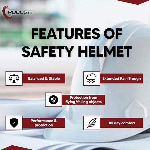 Robustt X Shree JEE Nape Type Adjustment-Safety Helmet, Construction Helmet, Protection for Outdoor Work Head Safety Hat