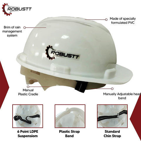 Robustt X Shree JEE Nape Type Adjustment-Safety Helmet, Construction Helmet, Protection for Outdoor Work Head Safety Hat