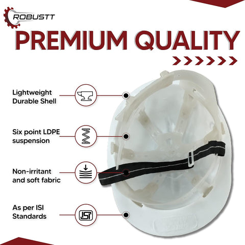 Robustt X Shree JEE Nape Type Adjustment-Safety Helmet, Construction Helmet, Protection for Outdoor Work Head Safety Hat