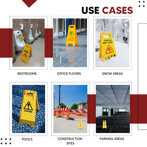 Robustt PP Material Caution Men At Work Sign Board, Two Side Floor Sign Board, Size - 62 X 30 Cm