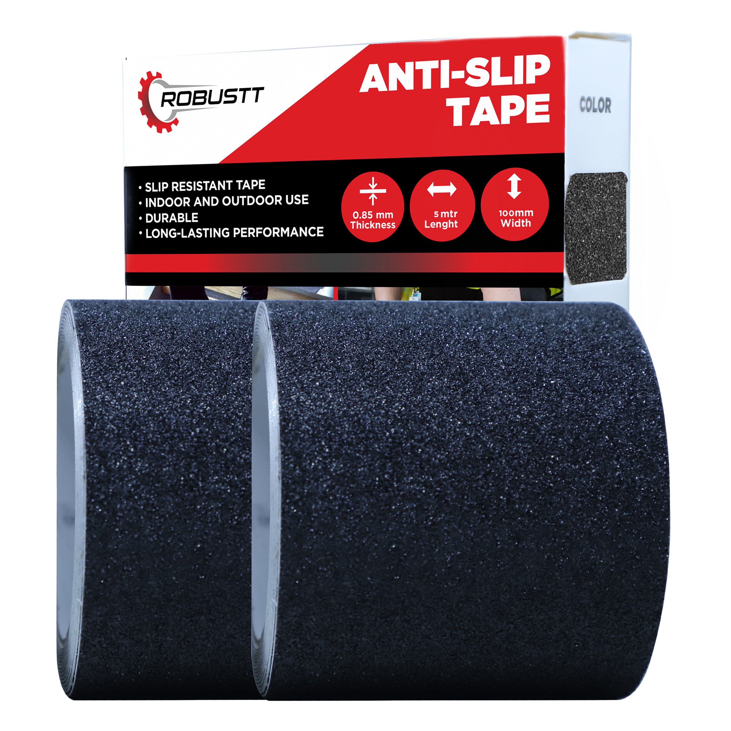 Buy Anti-Slip/ Anti-Skid Black Tape 10 Mtr Guaranteed at Best Price –  Robustt