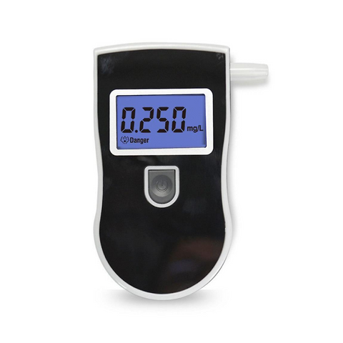 Robustt Alcohol Tester Black Advance Digital LCD Display Portable Breathalyzer with 5 Mouthpieces (Model 1)