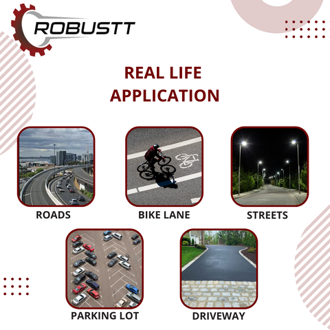 Robustt Aluminium Material Solar Stud with Greater Visibility Than 800mtr (Silver and Red) for Road Safety