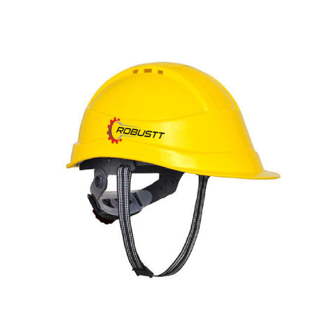 Robustt X Shree JEE Safety Helmet Executive Ratchet Type Adjustment, Protection for Outdoor Work Head Safety Hat with Sweat Band