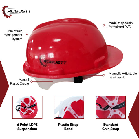 Robustt X Shree JEE Nape Type Adjusment-Safety Helmet, Construction Helmet, Protection For Outdoor Work Head Safety Hat